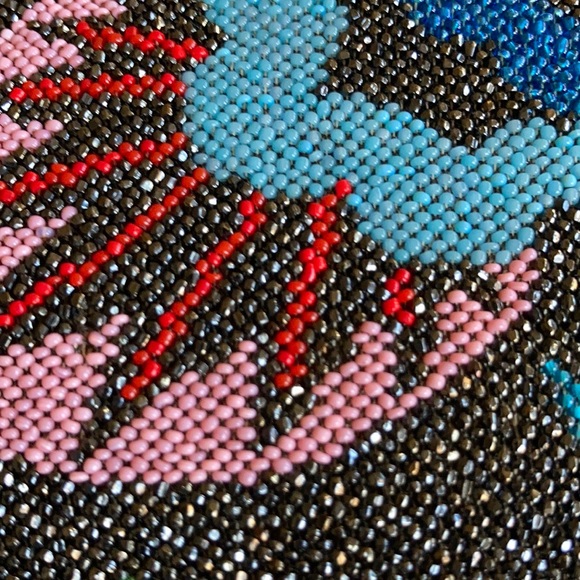 2 Stunning vintage handmade beaded pillows - Picture 5 of 12